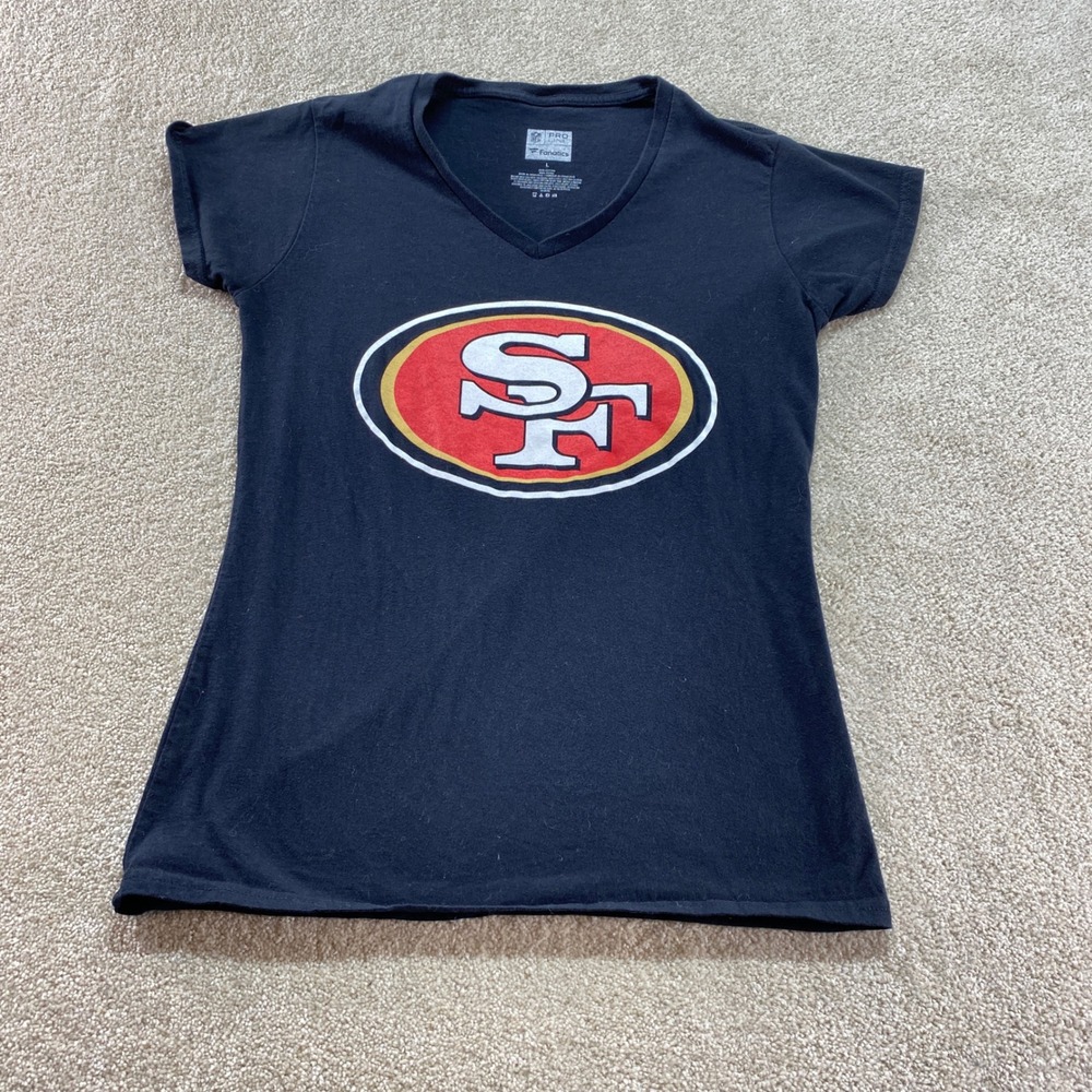 Fanatics NFL Pro Line‎ Shirt Womens Large Black San Francisco 49ers Garoppolo 10